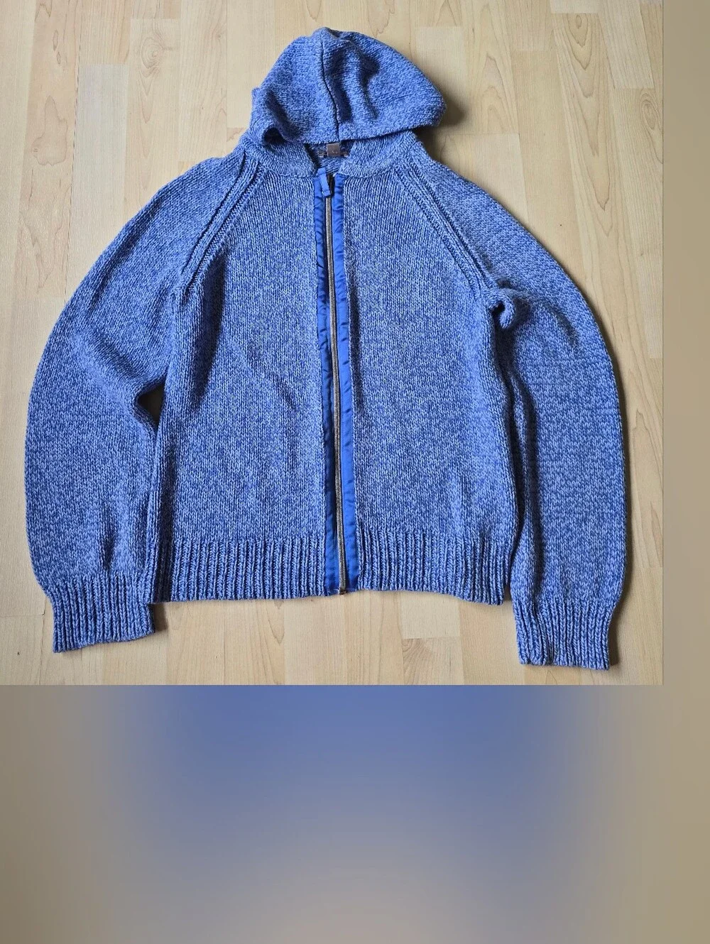 J.Jill Full Zip Hooded Cotton Blend Sweater Size Small